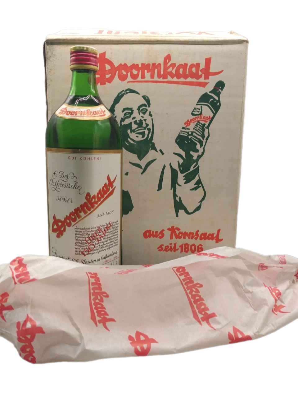 Doornkaat Über 150 Jahre Der Alte Ostfriesische 38% VOL. (1x0,7ltr.) Flasche in Original-Seidenpapier - Hinweis beachten!
