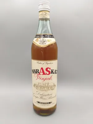 Maraska Vinjak 1989 Dalmatian Garpe Wine Brandy 40% VOL. (1x1Liter) sehr alte Ausführung aus Zadar/Kroatien ehem. Yugoslawien