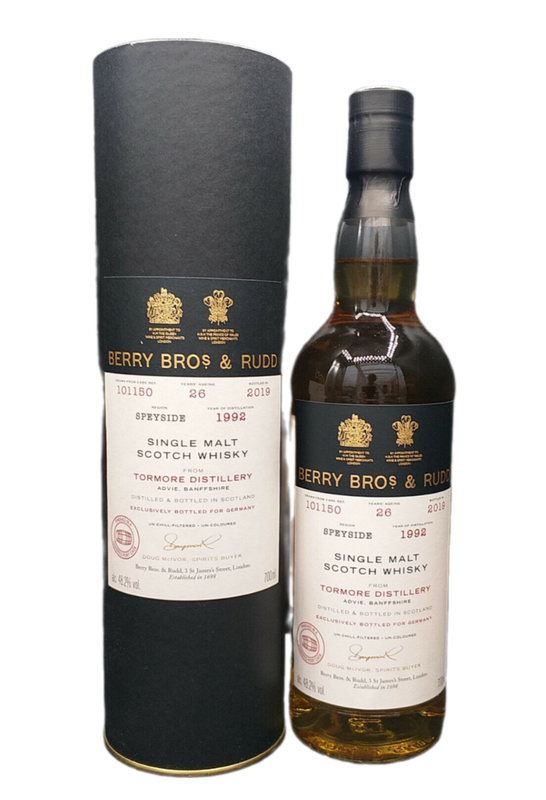 Berry Bros & Rudd 26 Jahre Tormore Single Malt Scotch Whisky Charred Port Cask Finished 48,2% VOL. (1x0,7ltr.) OVP