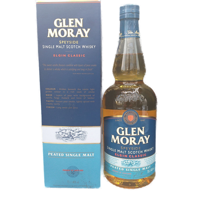 ​Glen Moray Elgin Classic Peated Single Malt Scotch Whisky 40% VOL. (1x0,7ltr.) OVP