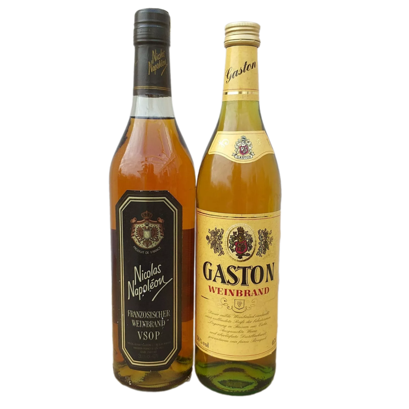 Nicolas Napeoleon VSOP Weinbrand & Gaston Weinbrand 36% VOL. (2x0,7ltr.) SET