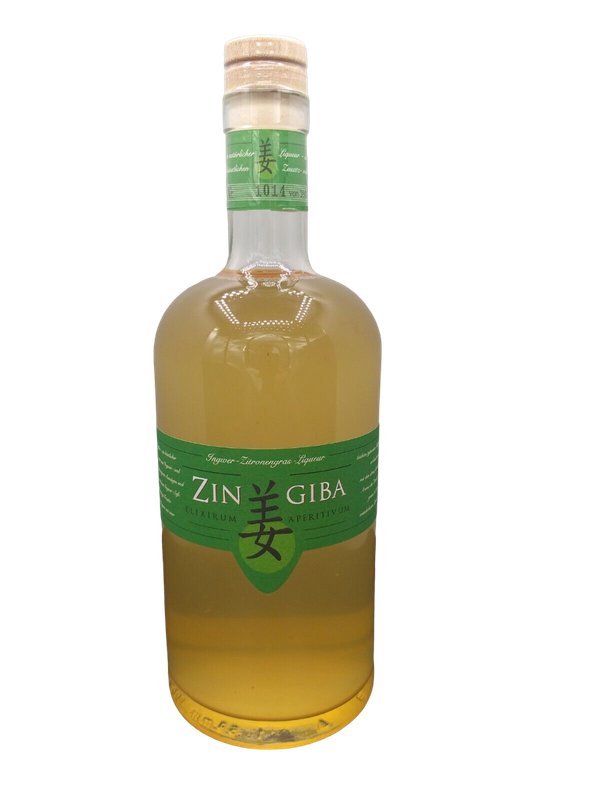 ZINGIBA 2011 Ingwer-Zitronengras-Liqueur 20% VOL. (1x1,0ltr.) Elixirum Aperitivum 3500 Bottles ZINGIBA 2011 Ingwer-Zitronengras-Liqueur 20% VOL. (1x1,0ltr.) Elixirum Aperitivum 3500 Bottles