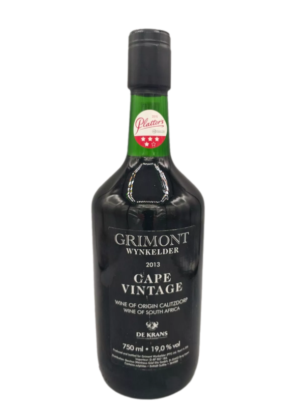 Grimont Wynkelder 2013 Cape Vintage 19% VOL. (1x0,75ltr.) Grimont Wynkelder 2013 Cape Vintage 19% VOL. (1x0,75ltr.)