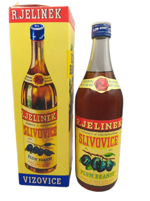 R.Jelinek Slivovice 45% VOL. (1x0,75ltr.) OVP (Flasche in Original-Seidenpapier)
