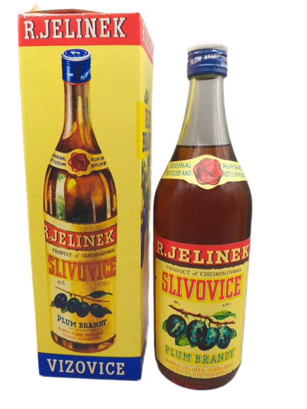 R.Jelinek Slivovice 45% VOL. (1x0,75ltr.) OVP (Flasche in Original-Seidenpapier)