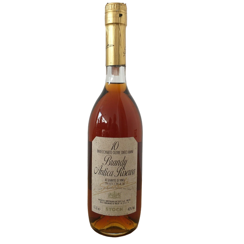 Stock 10 Anni Antica Riserva Brandy Acquavite Di Vino 40% (1x0,7ltr.)