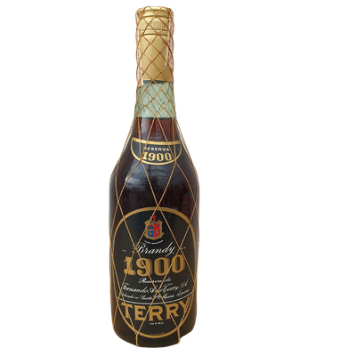 Terry 1900 Reserva Brandy 40% VOL. (1x0,75ltr.) Original span. Pesetas-Steuerbanderole