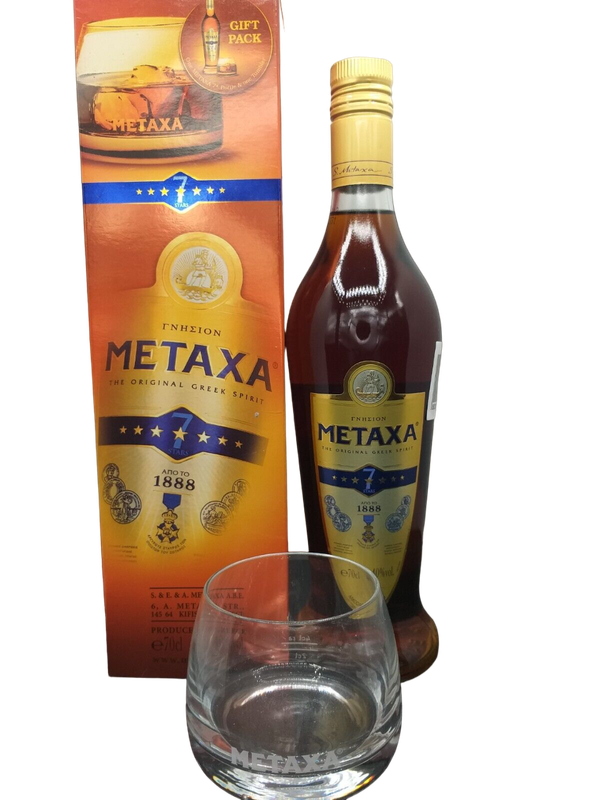 Metaxa 7 Sterne Amphora 40% VOL. (1x0,7ltr.) inkl. 1 Original Metaxa Glas in OVP