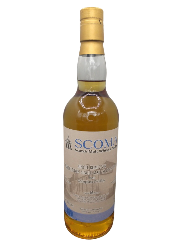 Springbank Scoma 16 Jahre Single Malt Scotch Whisky 54% VOL. (1x0,7ltr.) 162 Bottles Single Rum Cask Campbeltown