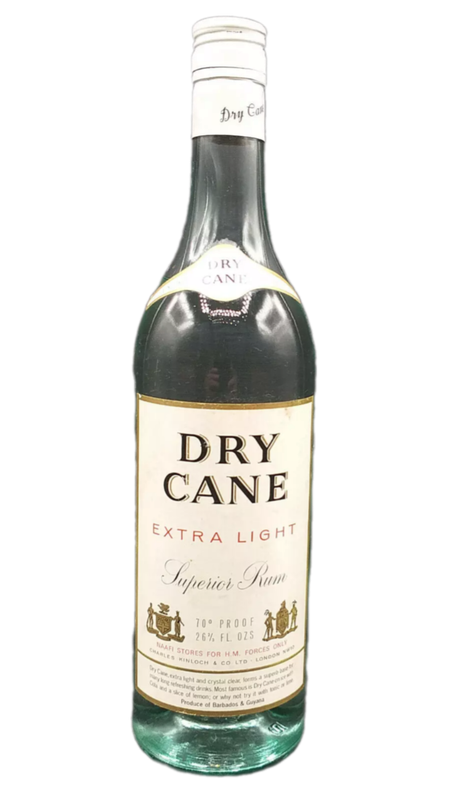 Dry Cane Superior Rum 40% VOL. N.A.A.F.I Stores for H.M. Forces only (1x0,7ltr.)