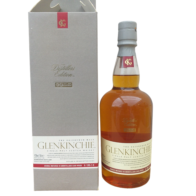 GlenKinchie 12 Jahre Malt Single Malt Scotch Whisky 43% VOL. Distillers Edition 1999/2012 (1x0,7ltr.) OVP