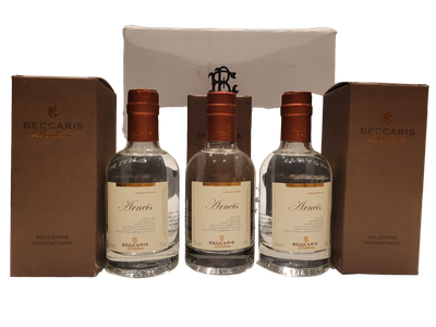 Beccaris Arneis Grappa 45% VOL. (3x200ml) OVP SET