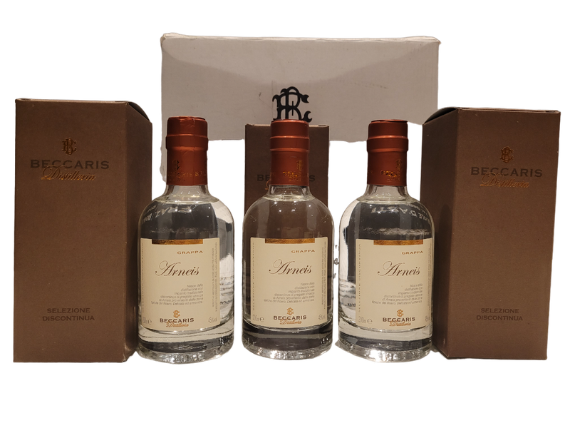 Beccaris Arneis Grappa 45% VOL. (3x200ml) OVP SET