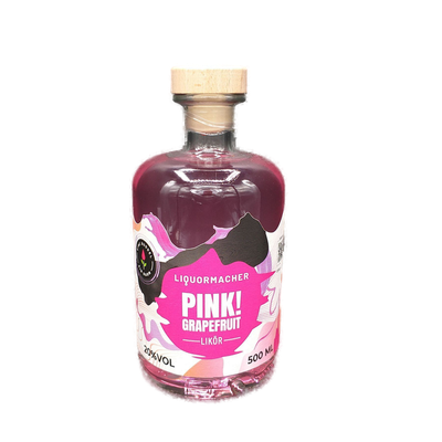 ​LiquorMacher Pink Grapefruit Likör 20% VOL. (1x0,5ltr.) L/Batch/Bottle: 01/036