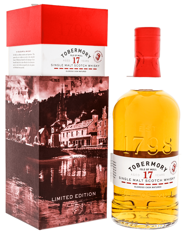 Tobermory 17 Jahre Oloroso Cask Matured Single Malt Whisky 55,9% VOL. (1x0,7ltr.) inkl. Giftbox