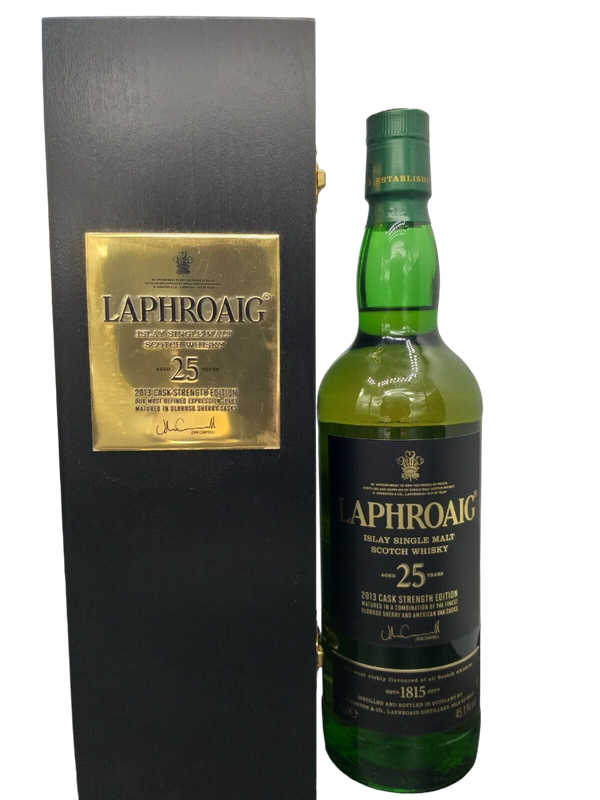 Laphroaig 25 Jahre 2013 Cask Strength Edition Islay Single Malt Scotch Whisky 45,1% VOL. (1x0,7ltr.) OVP