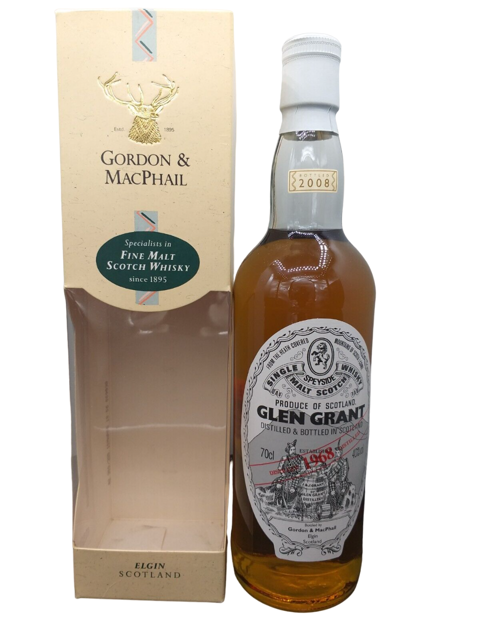 Gordon & MacPhail GLEN GRANT 40 Jahre / 1968-2008 Speyside Single Malt Scotch Whisky 40% VOL. (1x0,7ltr.) OVP Gordon & MacPhail GLEN GRANT 40 Jahre / 1968-2008 Speyside Single Malt Scotch Whisky 40% VOL. (1x0,7ltr.) OVP