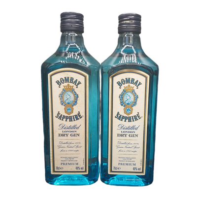 Bombay Sapphire Distilled London Dry Gin 40% VOL. (2x0,7ltr.) SET Bombay Sapphire Distilled London Dry Gin 40% VOL. (2x0,7ltr.) SET
