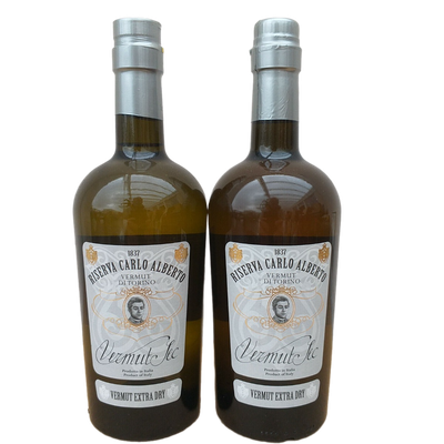 Carlo Alberto Riserva Vermut Extra Dry 18% VOL. (2x0,75ltr.) SET Carlo Alberto Riserva Vermut Extra Dry 18% VOL. (2x0,75ltr.) SET