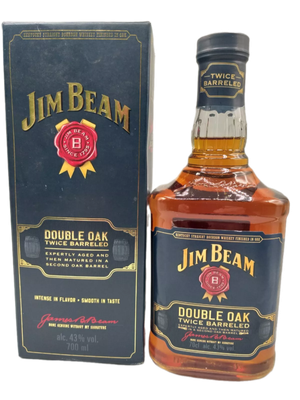 Jim Beam Double Oak Twice Barreled Kentucky Straight Bourbon Whiskey 43% VOL. (1x0,7ltr.) OVP