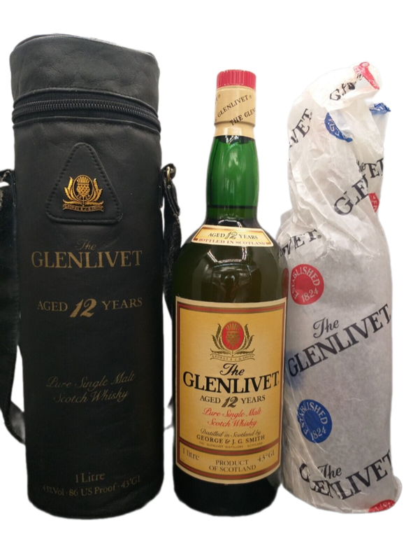 The Glenlivet 12 Jahre Pure Single Malt Scotch Whisky 43% VOL. (1x1,0ltr.) in Original-Seidenpapier inkl. Transport-Umhänge-Bag schwarz The Glenlivet 12 Jahre Pure Single Malt Scotch Whisky 43% VOL. (1x1,0ltr.) in Original-Seidenpapier inkl. Transport-Umhänge-Bag schwarz