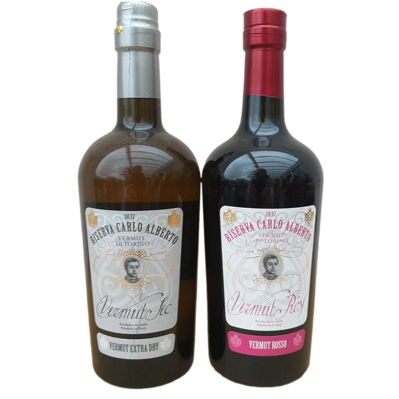 Carlo Alberto Riserva Vermut Extra Dry 18% VOL. & Rosso 18% VOL. (2x0,75ltr.) SET Carlo Alberto Riserva Vermut Extra Dry 18% VOL. & Rosso 18% VOL. (2x0,75ltr.) SET