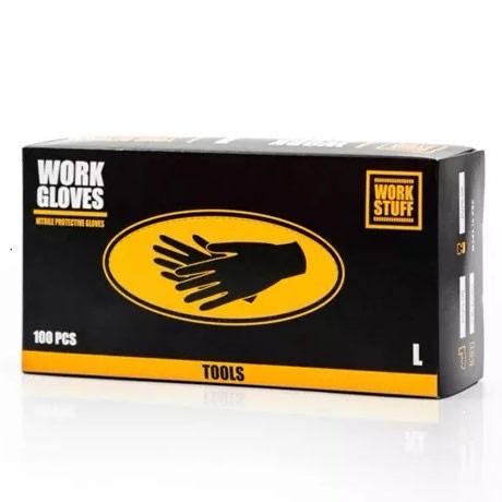 Work Stuff Black Nitrile Gloves 