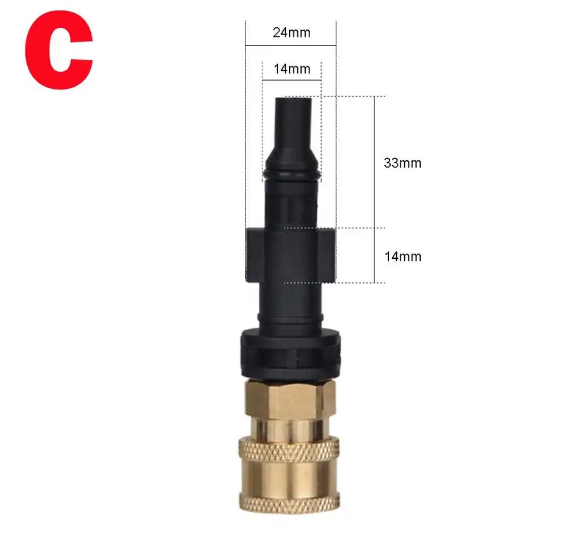 Pressure Washer Adaptor To 1/4 Pressure Washer Adaptor To 1/4" Quick Release Connector Nozzle For Parkside/Lavor