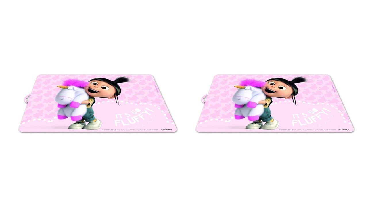 10 manteles individuales Agnes unicornio, Minions, ideal para proteger la mesa