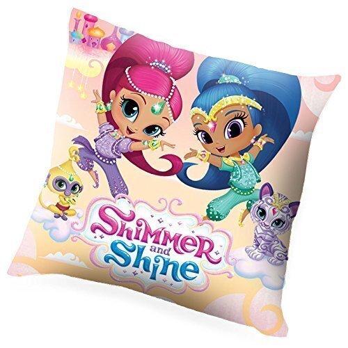 Cojin relleno de la licencia oficial Shimmer and shine, dimensiones 40x40cm, imagen por ambos lados