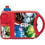Combo set grande, tartera y botella extraible de la licencia oficial de Star Wars, portameriendas
