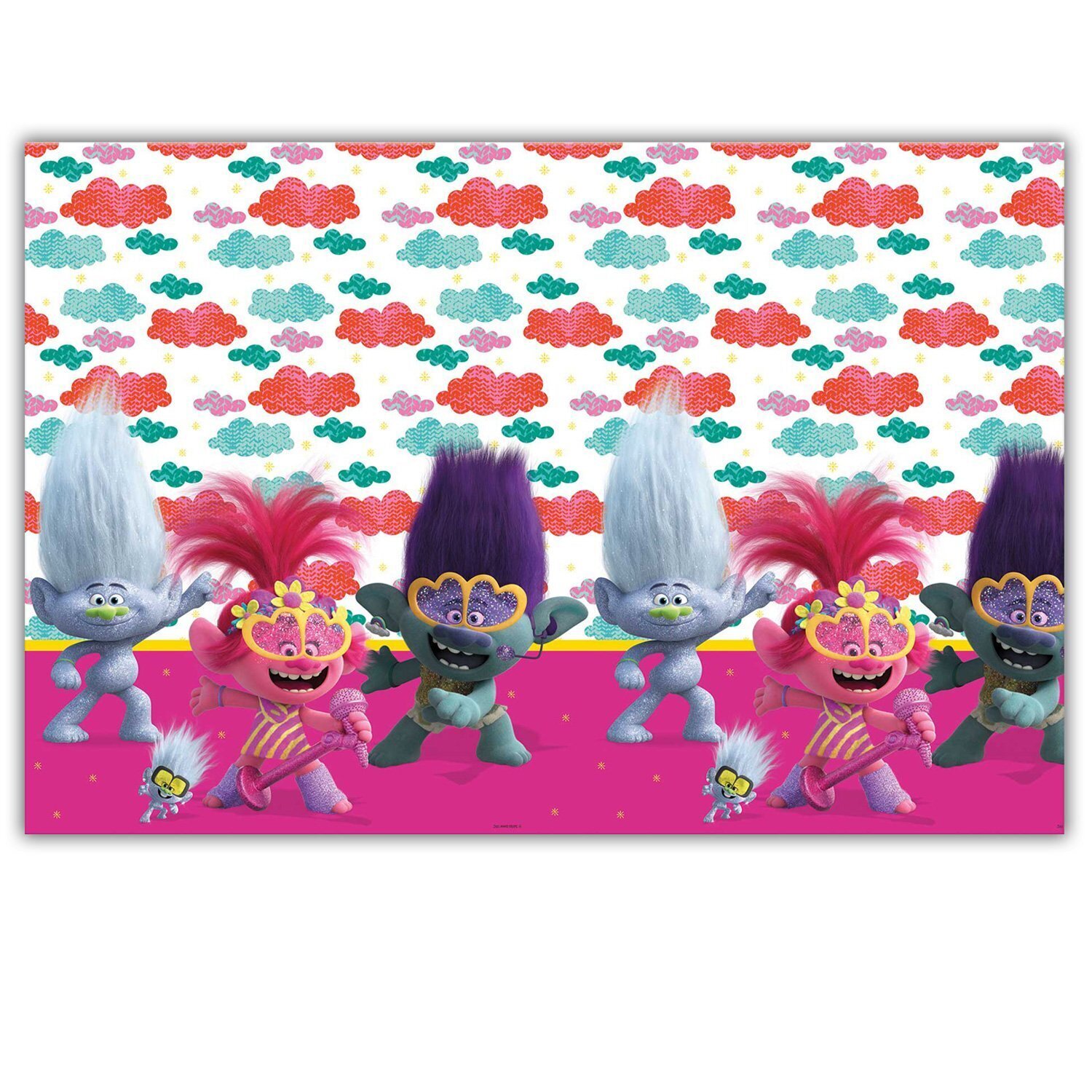 mantel fiesta plastico Trolls 120x180cm, producto de plastico ideal para cumpleaños