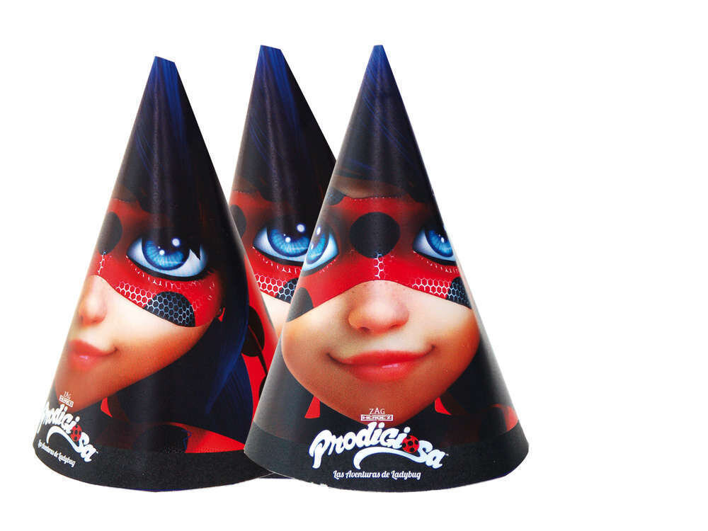 Pack 6 sombreros Lady bug