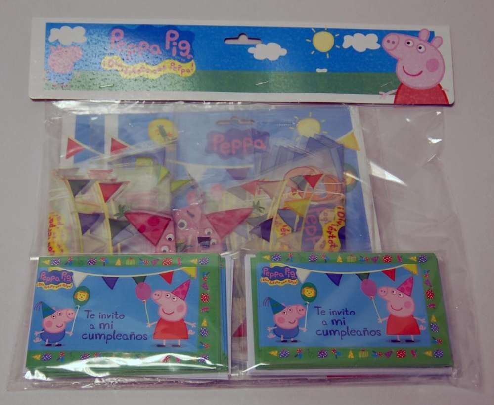 Pack 12 invitados peppa pig