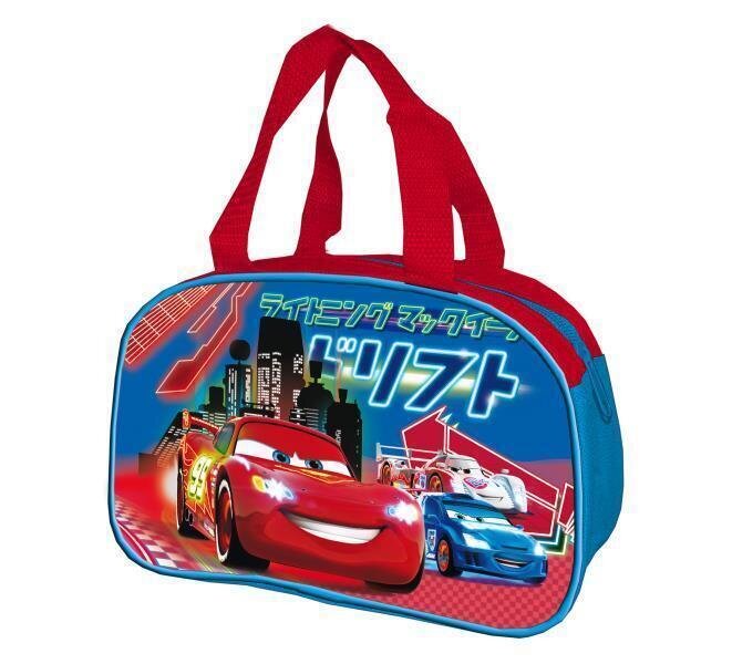 Portameriendas disney Cars, tipo bolsito con cremallera y asas
