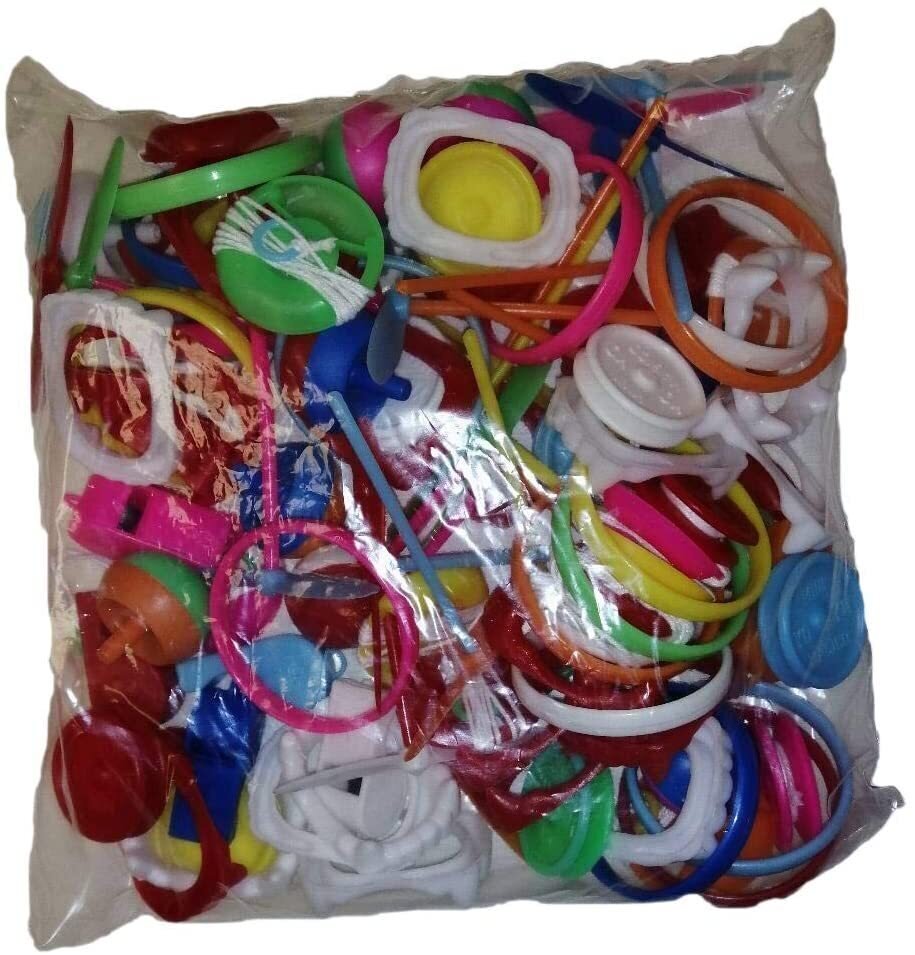Relleno ideal para piñata MINI TOYS, 100 juguetes de plastico surtidos, no  aptos para menores de 36 meses