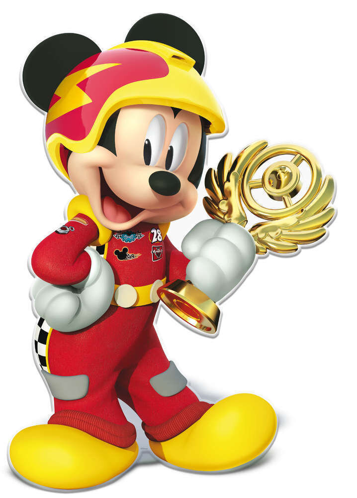 Super silueta de la licencia oficial Mickey super pilotos, altura 83cm, pruducto de carton alta calidad