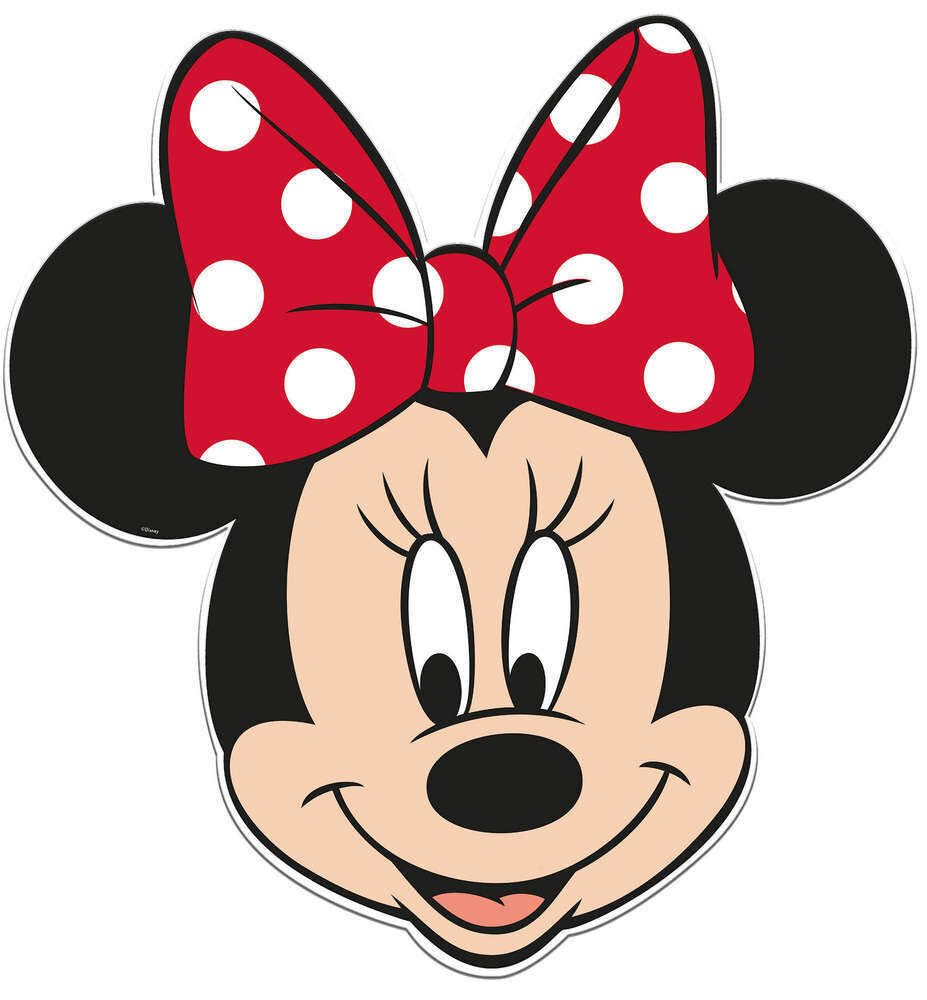 Super silueta de la licencia de disney, Minnie Mouse, dimensiones 72x67cm, producto de carton