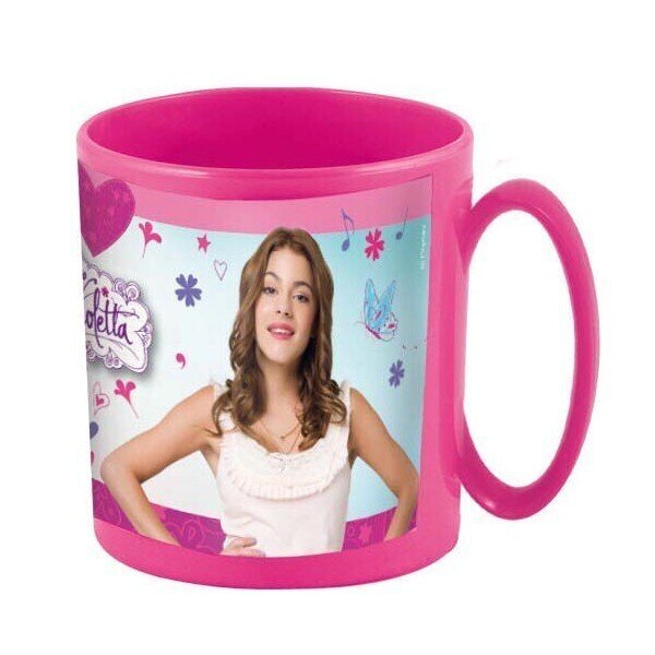 Taza apta para microondas de la licencia oficial disney Violeta, capacidad: 350ml, producto de plastico libre de BPA