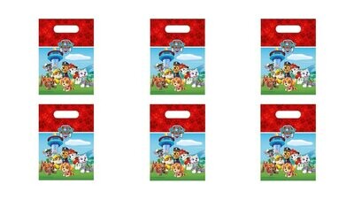 6 party bags licencia oficial Patrulla canina, dimensiones 16x23cm, ideal para chuches