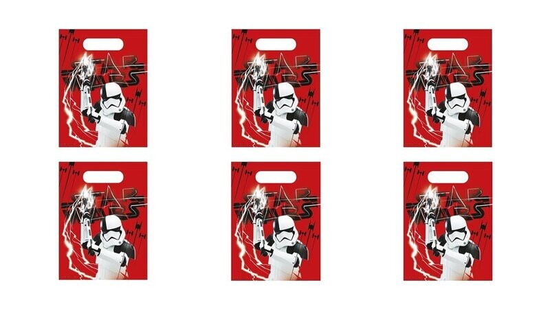 Paquete de 6 party bag 16x23 cm Disney Star Wars, bolsa para chuches