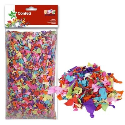 Bolsa 100gr confeti papel multicolor