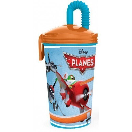 vaso caña premium Disney aviones, planes, producto de plastico libre de BPA