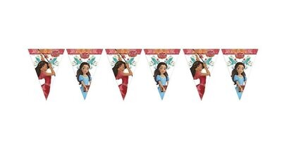 Lineal de Banderines licencia oficial de Disney Elena de Avalor, 9 banderines, longitud 2,3mt