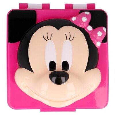 sandwichera diseño 3d de la licencia oficial Disney Minnie Mouse, perfecta para llevar al cole