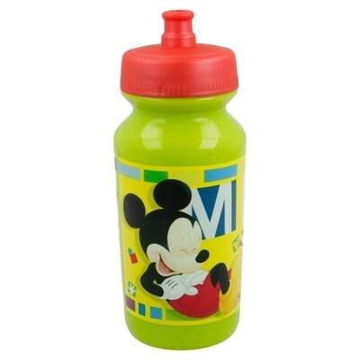 Botella sport push up 340ml mickey mouse, producto de plastico libre de BPA