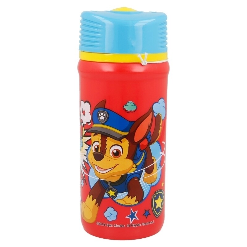 botella twister sport diseño Patrulla canina, capacidad 390 ml, practico cierre de rosca