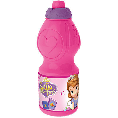 Botella sport de la licencia oficial Princesa Sofia, producto de plástico libre de BPA, capacidad 400ml