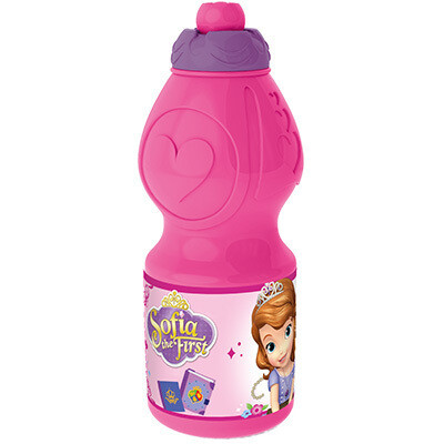 Botella sport de la licencia oficial Princesa Sofia, producto de plástico libre de BPA, capacidad  400ml
