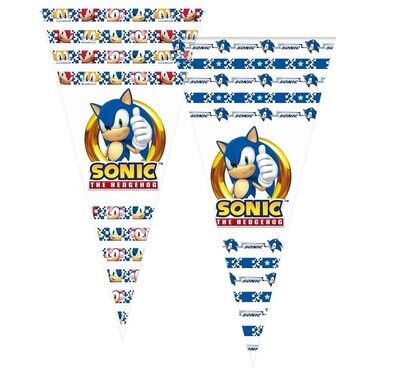 Pack 6 conos Sonic 20x40cms, producto de plastico